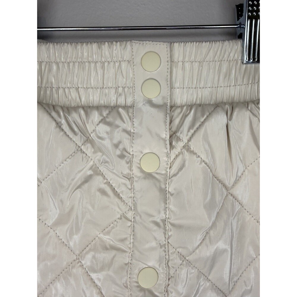 Athleta Girl White Quilted Toasty Buns Sherpa Lined Snowbound Small Sz 7 - Picture 2 of 10